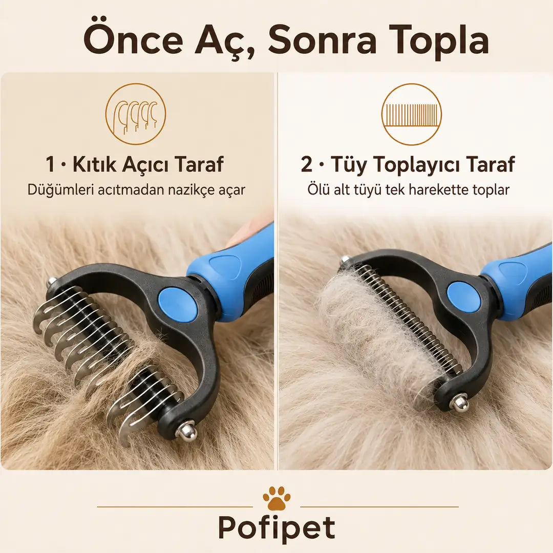 Kısa, orta, uzun ve kıvırcık tüy tipleri için uygunluk